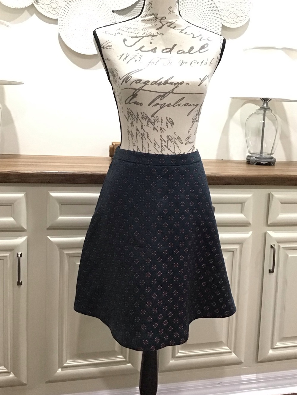 Loft Dark Green A Line Skirt